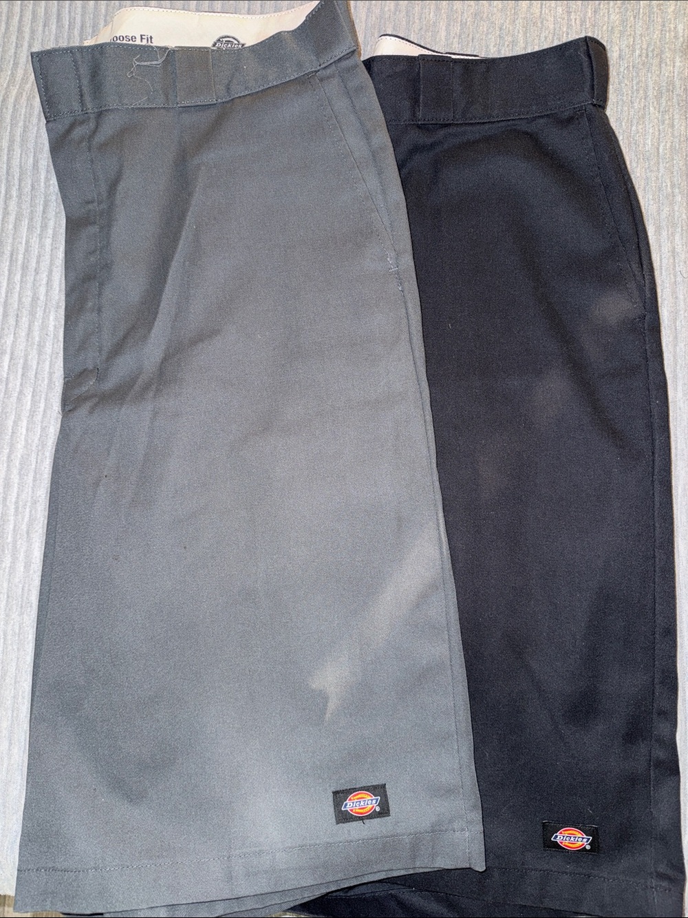 Dickies Two-Tone Work Shorts — Gray & Black (Loose Fit).